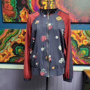 S. Oliver ~ Sz 4 ~ Floral Print ~ Casual Bomber Jacket ~ Excellent Condition